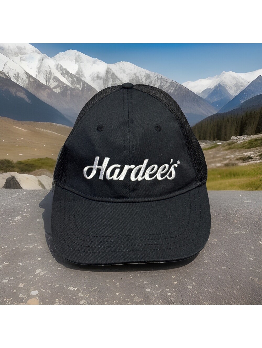 Hardees Star Burgers Monster Biscuits French Fries Crew Member Baseball Cap